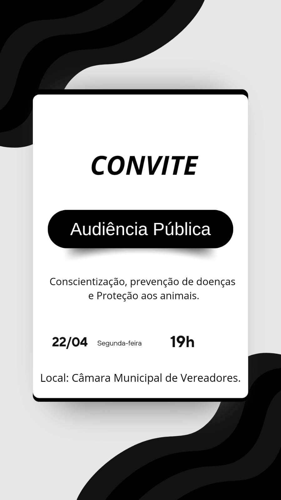 Convite  -  Audiência Pública